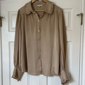 Max Studio Textured Beige Top